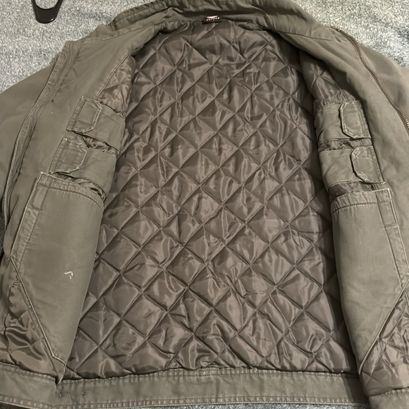 ROTHCO Military Green Quilted Outdoor Zip Front Utility Jacket Size L - Picture 4 of 4